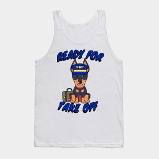 Funny Alsatian is a pilot Tank Top